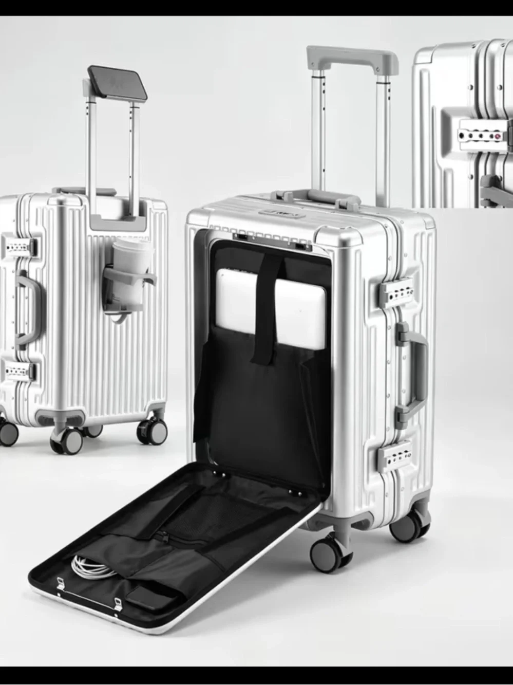 Metallic luggage